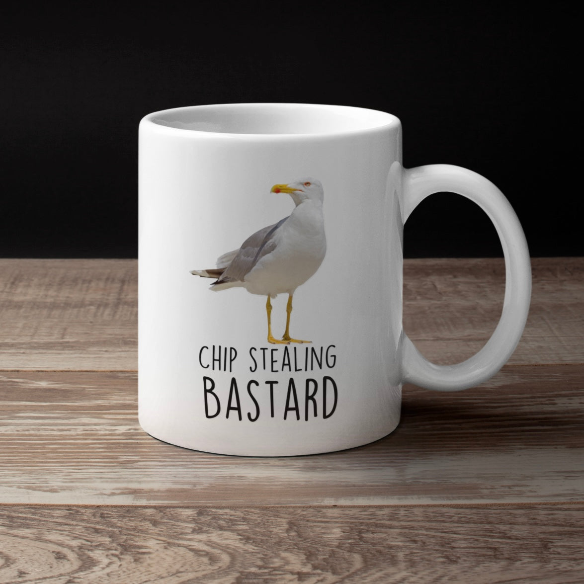 Chip Stealing Bastard Mug Funny Seagull Gift