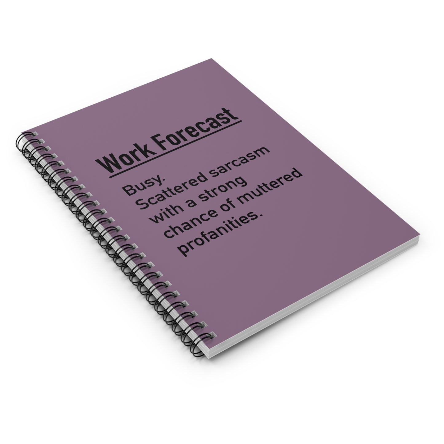 Work Forecast Notebook Purple