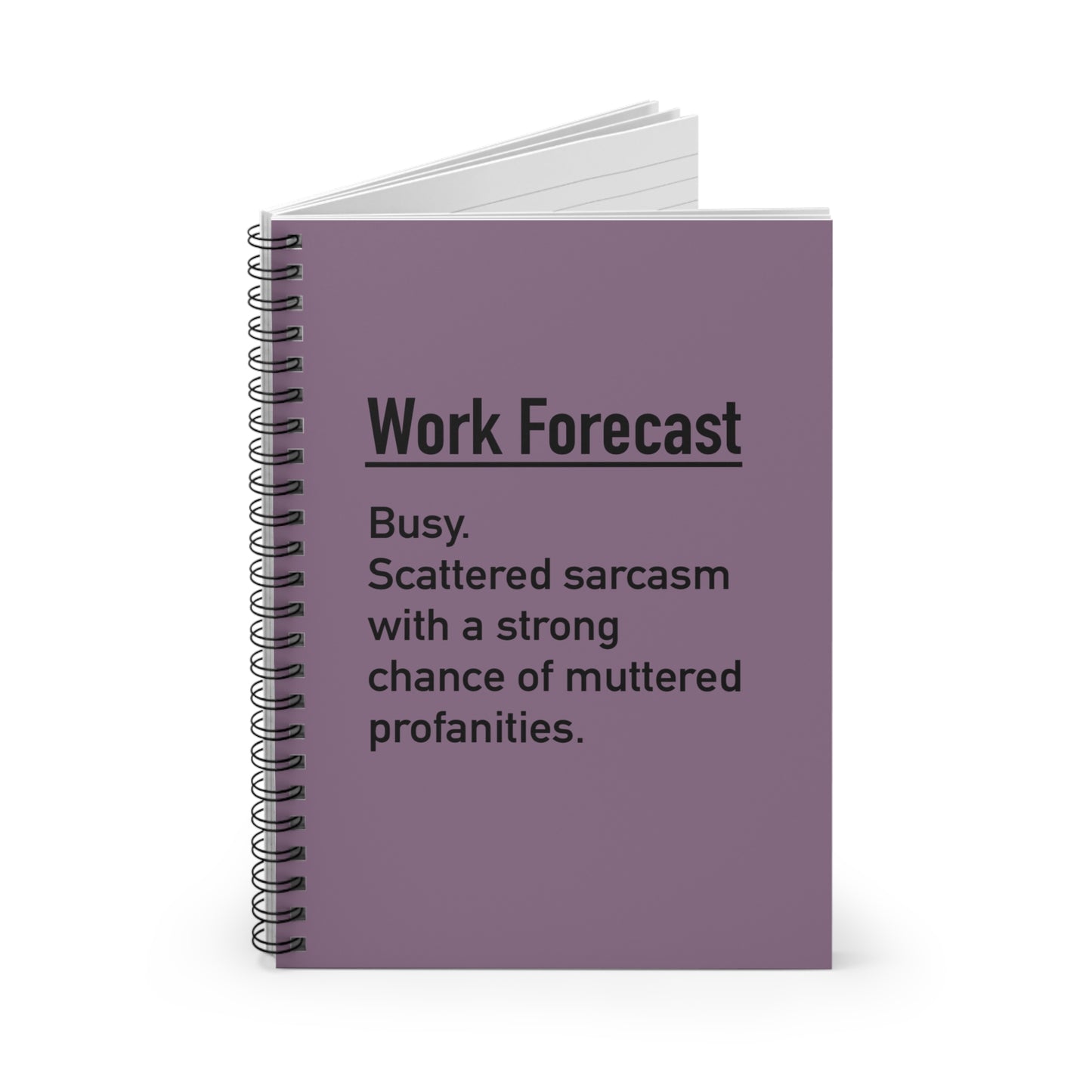Work Forecast Notebook Purple