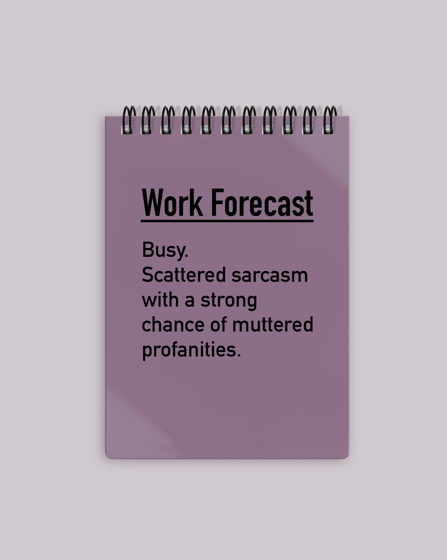 Work Forecast Notebook Purple