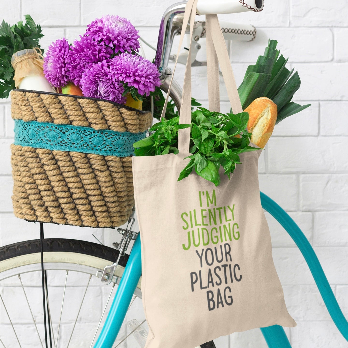 I’m Silently Judging Your Plastic Bag - Poly Tote - White or Natural