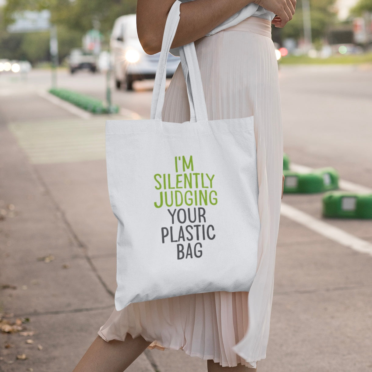 I’m Silently Judging Your Plastic Bag - Poly Tote - White or Natural