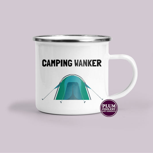 Camping Wanker Enamel Mug