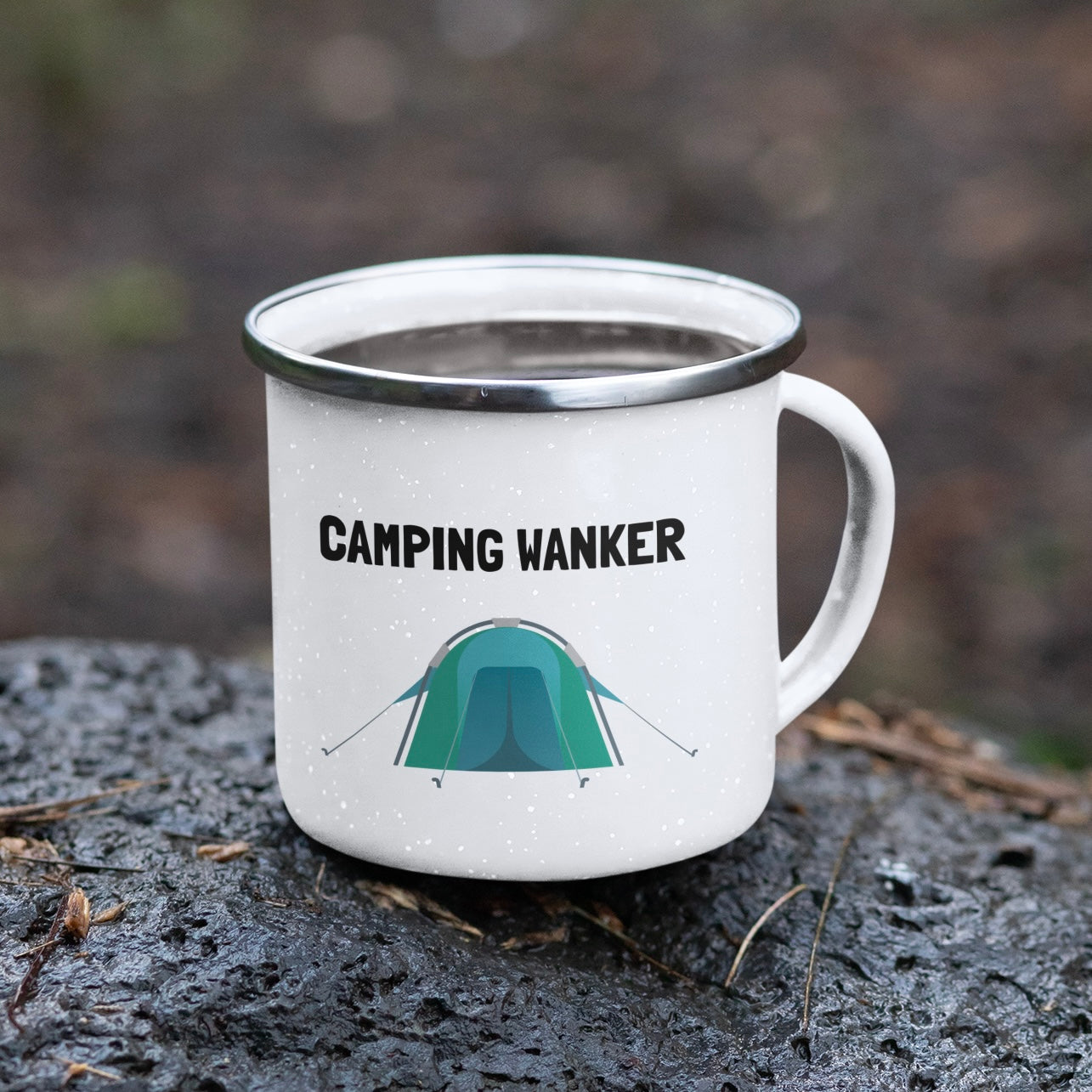 Camping Wanker Enamel Mug