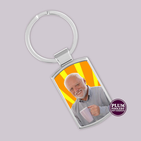 Hide The Pain Harold Meme Keyring