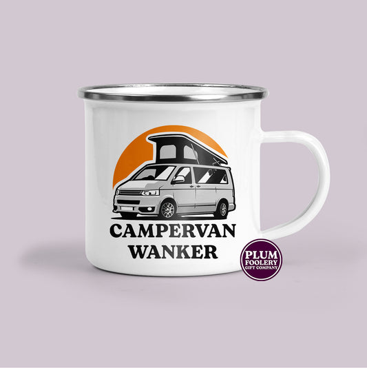 Campervan Wanker Enamel Mug for Outdoors