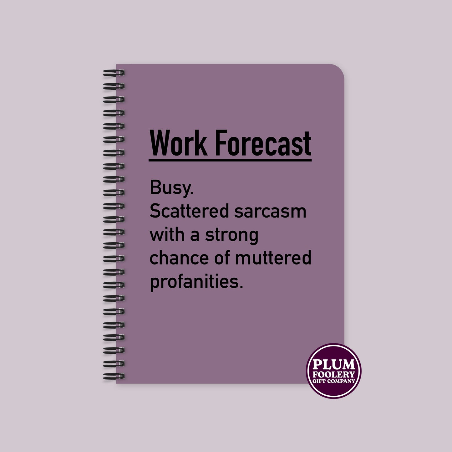 Work Forecast Notebook Purple