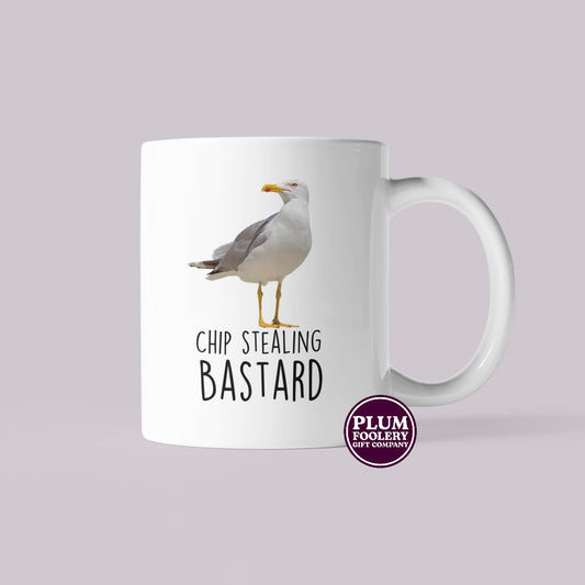 Chip Stealing Bastard Mug Funny Seagull Gift