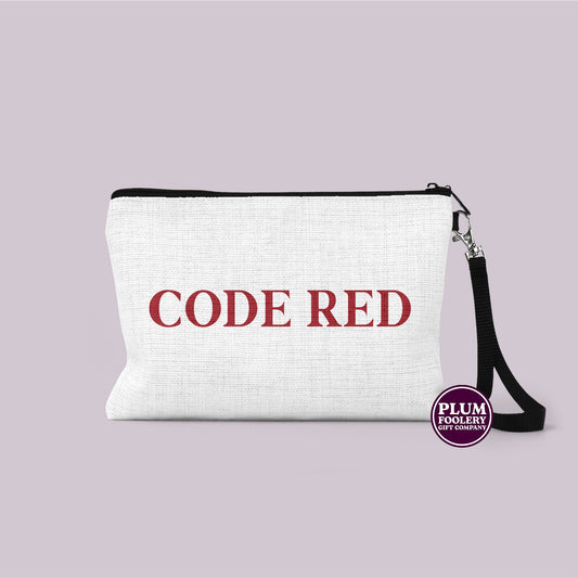 Code Red - Linen Toiletry Pouch - Sanitary Storage