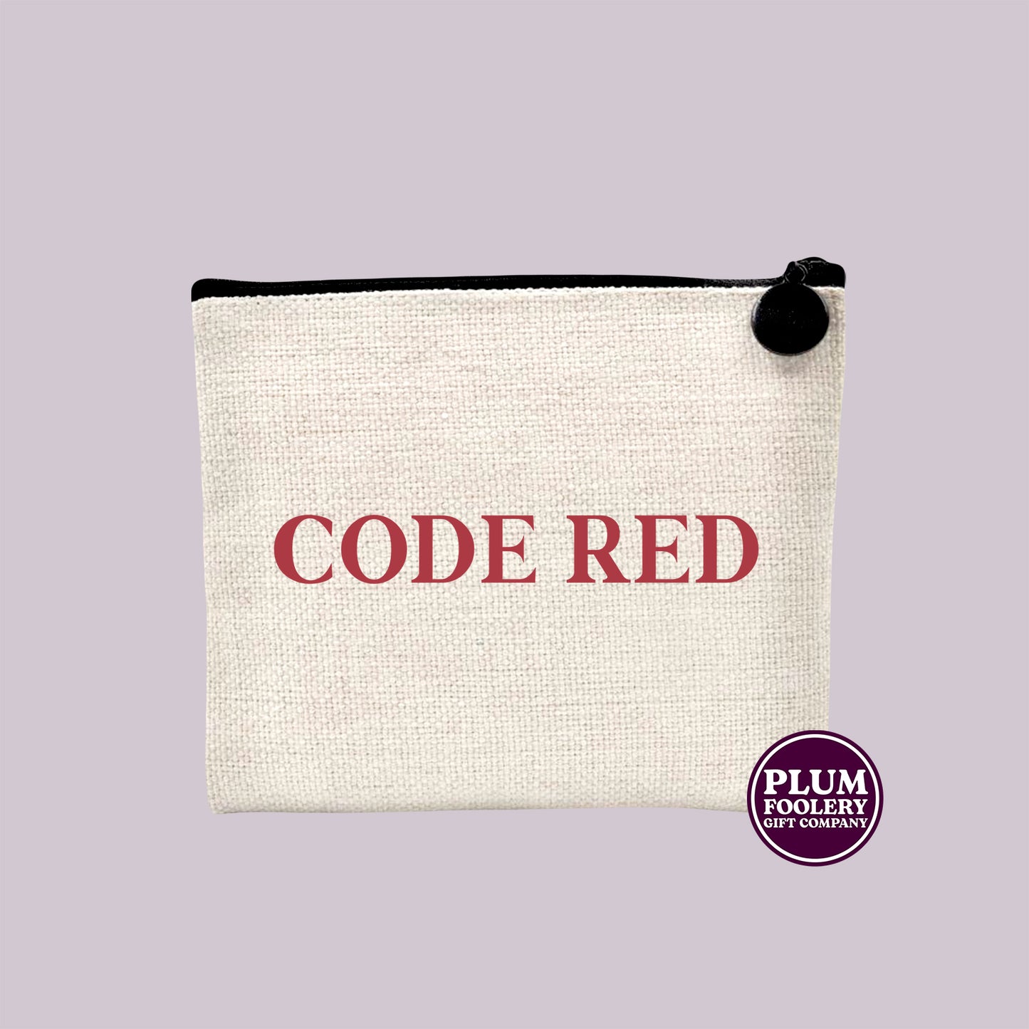 Code Red - Linen Toiletry Pouch - Sanitary Storage