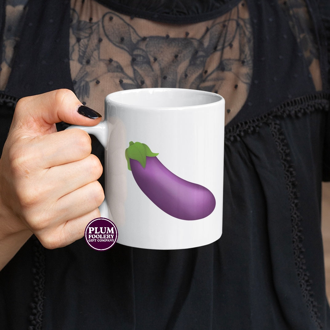 Aubergine Emoji Mug