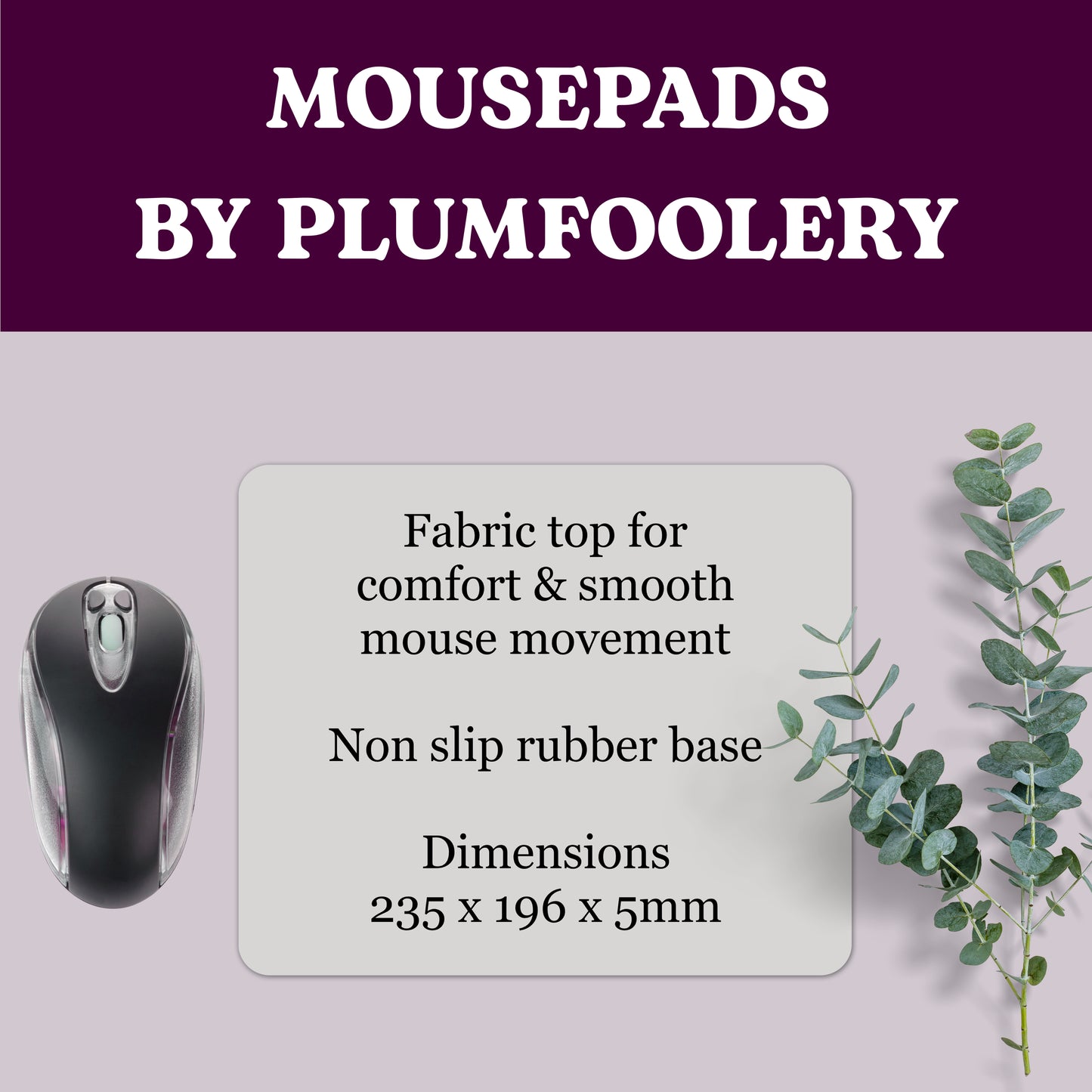 ADHD Mousepad Dark Grey