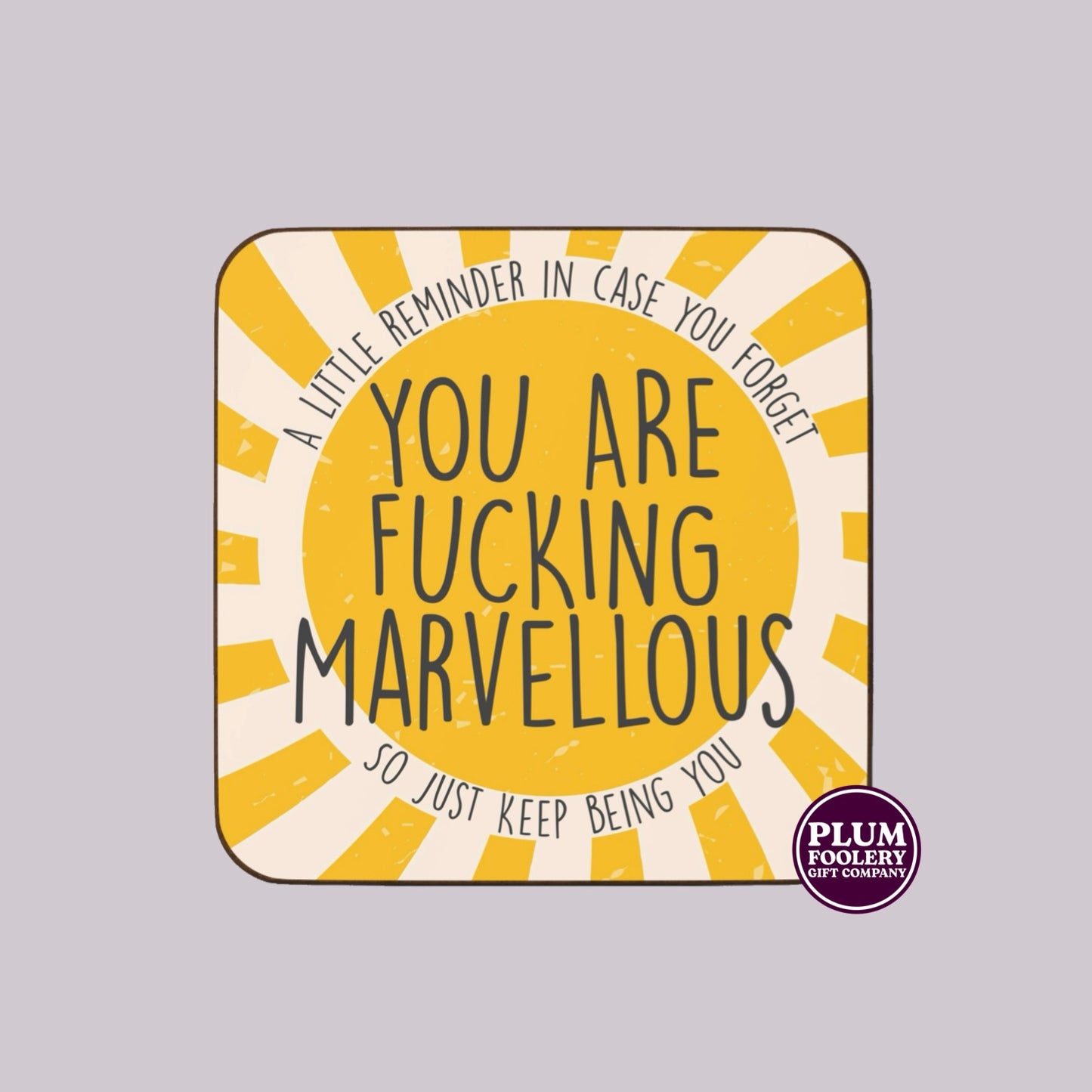 You are Fucking Marvellous Coaster - A Little Reminder