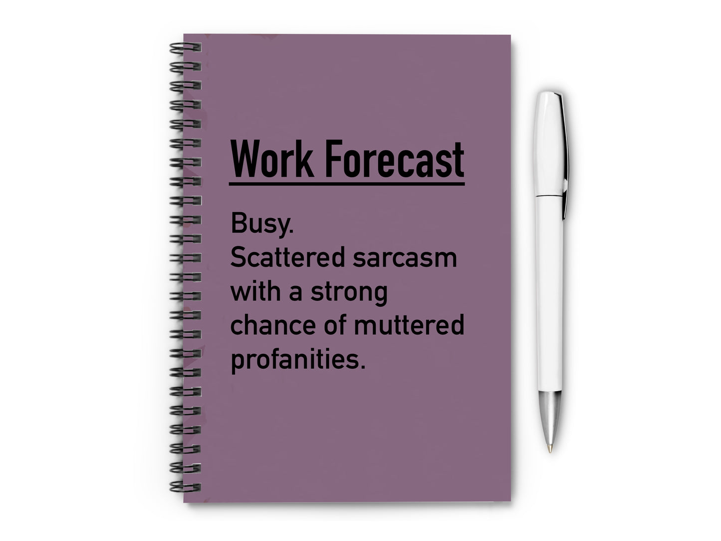 Work Forecast Notebook Purple