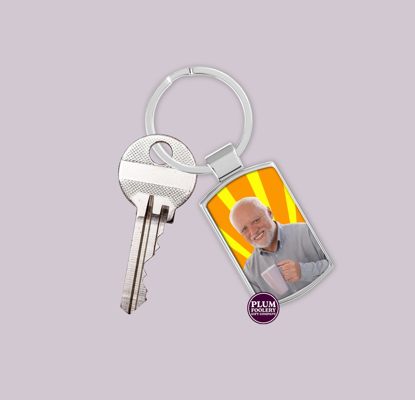Hide The Pain Harold Meme Keyring
